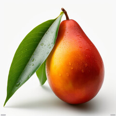 Poster - Mango fruit isolated. Illustration AI Generative.