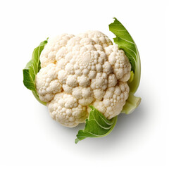 Wall Mural - Cauliflower isolated. Illustration AI Generative.