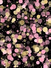 Wall Mural - Bokeh confetti circles decoration holiday background.