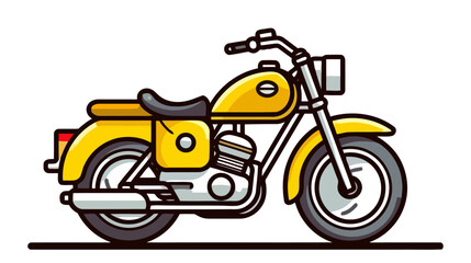 Wall Mural - Motorbike logo, icon. Vector illustration isolated on white background.