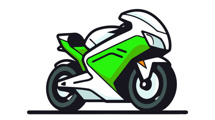 Wall Mural - Motorbike logo, icon. Vector illustration isolated on white background.