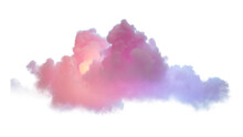 3d Render, Abstract Cloud Illuminated With Neon Light.