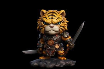 Poster - Samurai Tiger. Generative AI