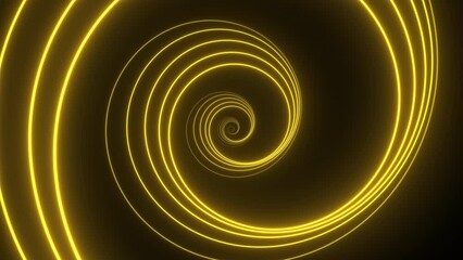 Wall Mural - travel through abstract neon spiral tunnel. glowing wormhole motion background