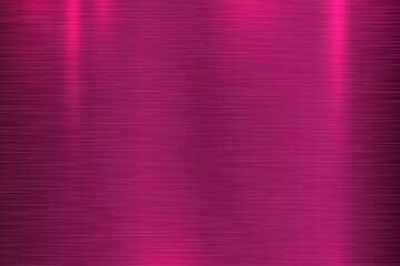 Wall Mural - Magenta shiny metallic texture with fine brush steel, vector purple gradient abstract background illustration.