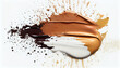 Makeup smear foundation sample on white backgroun Ai generated Image