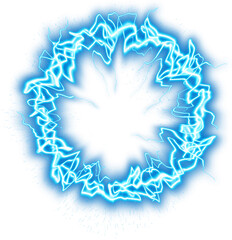 Wall Mural - blue electric energy portal effect