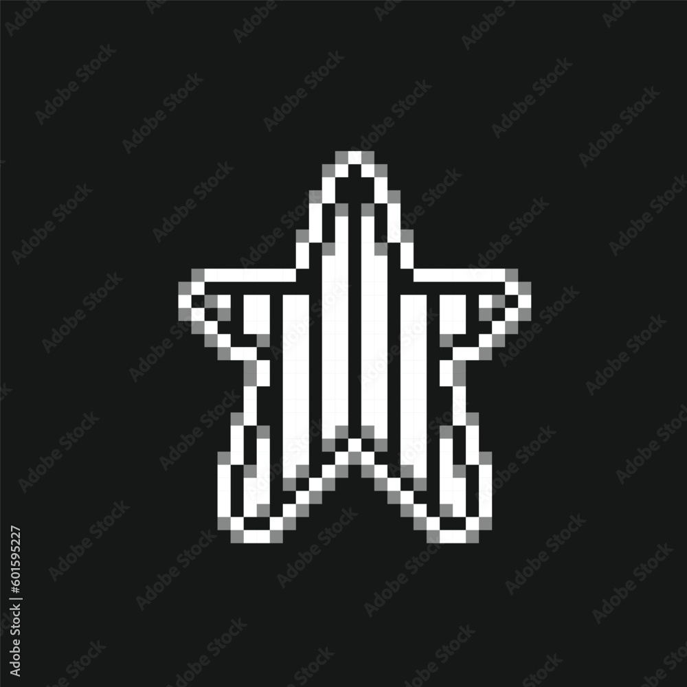 star shape with strip color in pixel art style Stock Vector | Adobe Stock