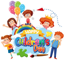 Poster - Isolated children's day icon