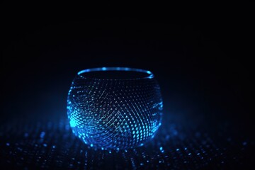 Wall Mural - blue background with lots spots and particles. generative ai