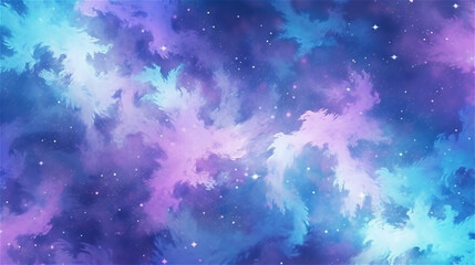 Wall Mural - Generative AI, An abstract galaxy pattern in shades of blue and purple