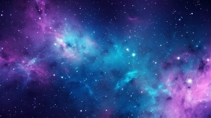 Wall Mural - Generative AI, An abstract galaxy pattern in shades of blue and purple