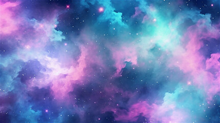 Wall Mural - Generative AI, An abstract galaxy pattern in shades of blue and purple