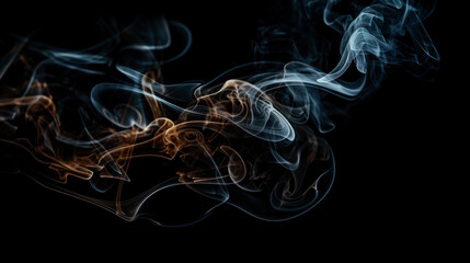 Poster - smoke on a black background. generative ai.