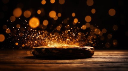 Fototapete - background with beautiful light cicles. generative ai.