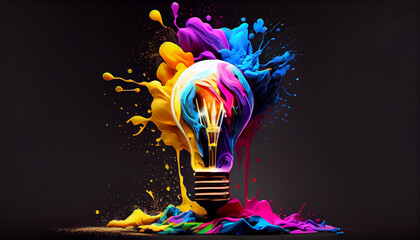 illustration of an background Idea creativity imagination and inspiration Ai generated image