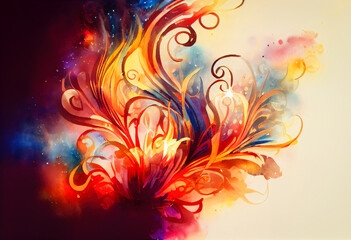 Poster - Beautiful flower background, generative ai.