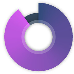 Infographic purple doughnut pie chart element