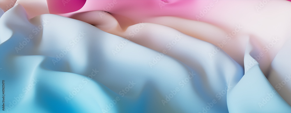 Pink Ripple Blue Pink and Blue Fabric with Ripples and Folds. Multicolored Wavy Surface ...