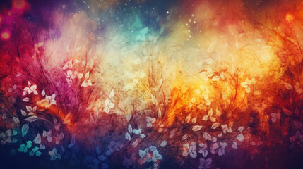 Fototapete - Beautiful flower background, generative ai.