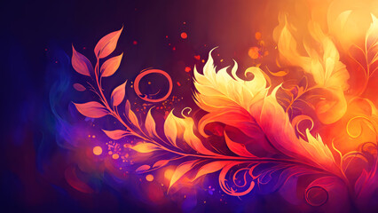 Poster - Beautiful flower background, generative ai.