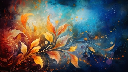Poster - Beautiful flower background, generative ai.