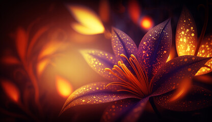 Poster - Beautiful flower background, generative ai.