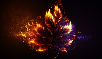 Fototapete - Beautiful flower background, generative ai.