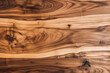 Walnut wood texture background. Long walnut plank. Empty color of brown surface on nature pattern desk board. Generative AI