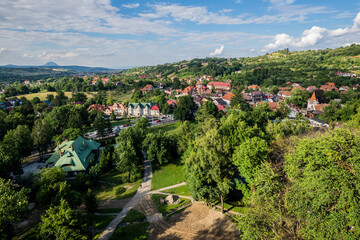 Wall Mural - View from Bran Castle known as Dracula's Castle near Bran in Romania