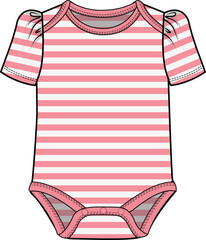 Wall Mural - NEW BORN AND TODDLER WEAR ROMPER VECTOR ILLUSTRATION