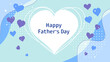 Happy Father's Day heart symbol vector background illustration material