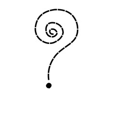 Sticker - Hand drawn question mark