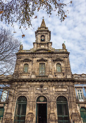 Canvas Print - 19th century Trinity Church in Santo Ildefonso area of Porto, Portugal