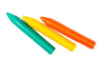 New wax pastel, colorful crayons  isolated on white 