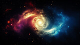 Fototapeta Kosmos - Cosmic space and stars, cosmic abstract background. generative ai.