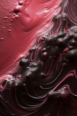 Wall Mural - a dynamic mix of black and purple forms an abstract paint texture. this design, reminiscent of a swi