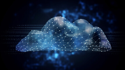 Wall Mural - Cloud computing informational technology for Cyber security , Cloud computing concept, generative AI.