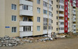 Modern apartment building. New residential area. Contemporary architecture. Urbanization. Ust-Kamenogorsk (kazakhstan)