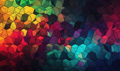 Wall Mural - colorful color Penrose tile or tessellation as a background or wallpaper. Generative AI