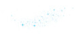 © Orange Sky - Blue glitter wave abstract illustration. Blue stars dust trail sparkling particles isolated on transparent background. Magic concept. PNG.