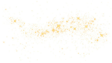golden glitter wave abstract illustration. golden stars dust trail sparkling particles isolated on t