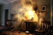 © sirisakboakaew - Fires in industrial electrical panels, short circuits and junction boxes Fires in houses, apartments or factories Generation AI