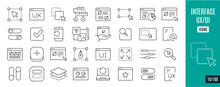 Best collection Interface UX/UI line icons. Design, window,... 
