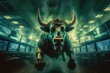 © Exotic Escape - a bull in Wall Street Trading Room, Bullish market represent an uptrend in stock market