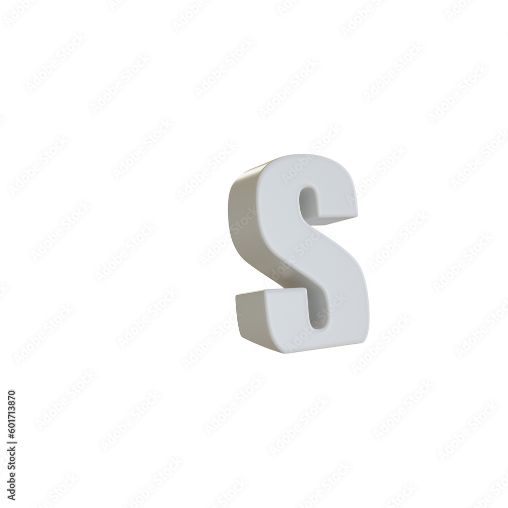 Immersed Clean 3D Alphabet or Lettering PNG