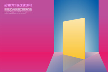 Wall Mural - Abstract background and geometrical gradient. Abstract decoration, art collection, minimalist design with dynamic colorful overlay. Vector Illustrator