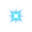 © Orange Sky - Blue star and sparks isolated on transparent background. Flares and sunbursts. Glowing light effects. PNG.