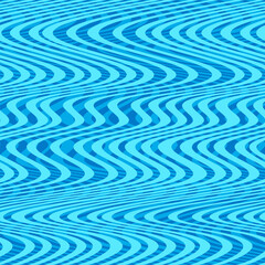 Aufkleber - Abstract Seamless Pattern with Water Ripple. Vector Background with Blue Waves and Lines. Ocean, Sea and Water Pool Flowing Surface