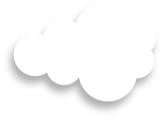 Wall Mural - white cloud with shadow design element